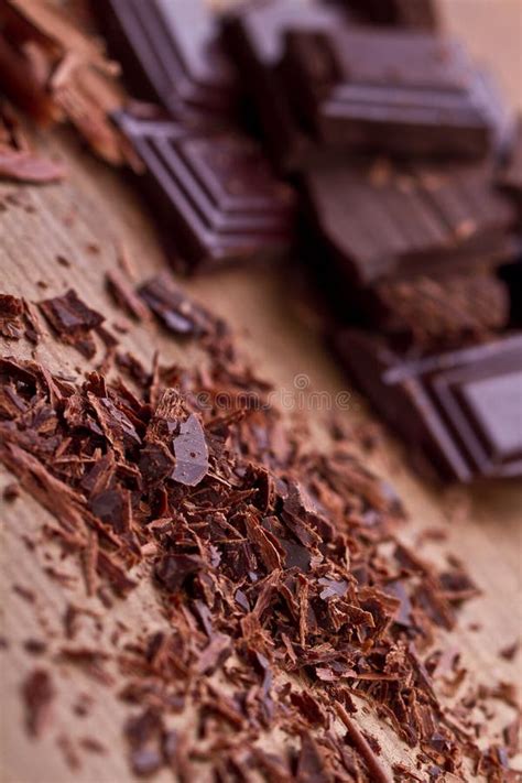 Chopped Dark Chocolate With Cocoa Stock Image Image Of Sweet