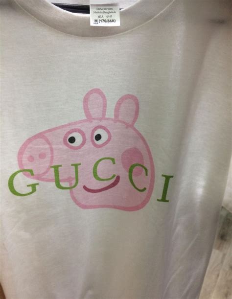 Gucci Peppa Pig Tee Shirt Outfits Poster Art Design In Funky