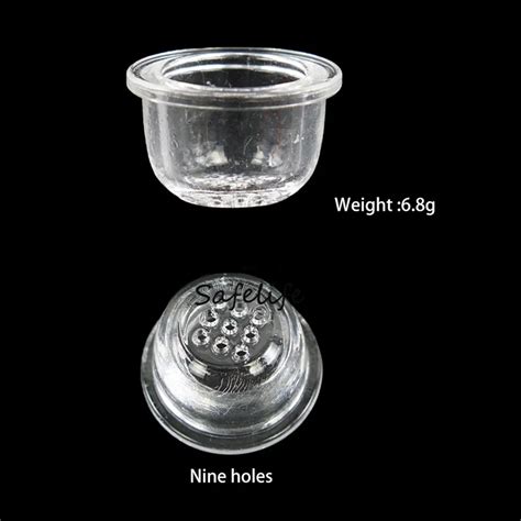 Glass Bowl For Silicone Smoking Pipes 9 Hole Honeycomb Dry Herb Bowls With Screens From