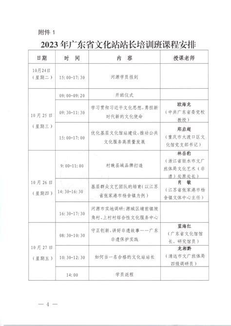 省文化和旅游厅关于举办2023年广东省文化站站长培训班的通知市场管理广东省文化和旅游厅