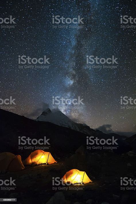 Milky Way Over The Himalayas Of Nepal Stock Photo - Download Image Now ...