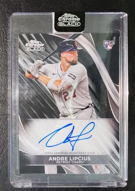 2024 Topps Chrome Black 老虎潛力 Andre Lipcius 原封殼新人卡面簽 Yahoo奇摩拍賣