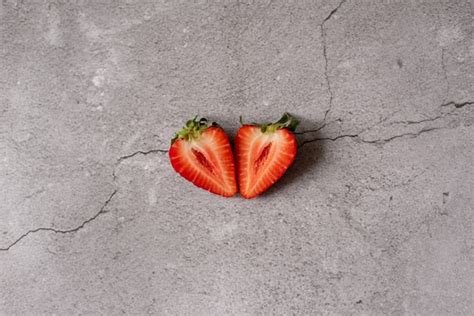 Premium Photo Isolated Strawberries Two Heart Shaped Strawberry