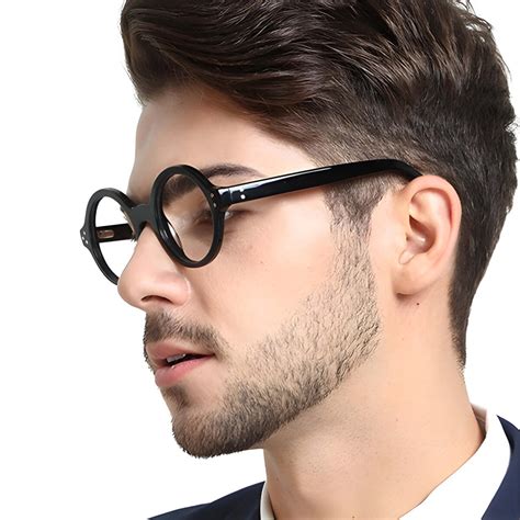 Lunettes Rondes Noires Style Rétro Vintage Hommes Femmes