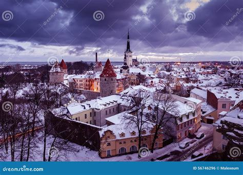 Tallinn Old Town stock photo. Image of roof, cities, tourism - 56746296