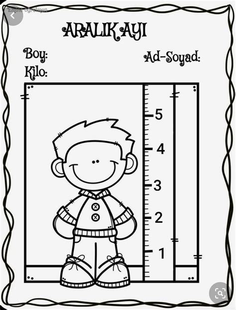 A Boy Measuring His Height With The Ruler In Front Of Him Which Is Labeled