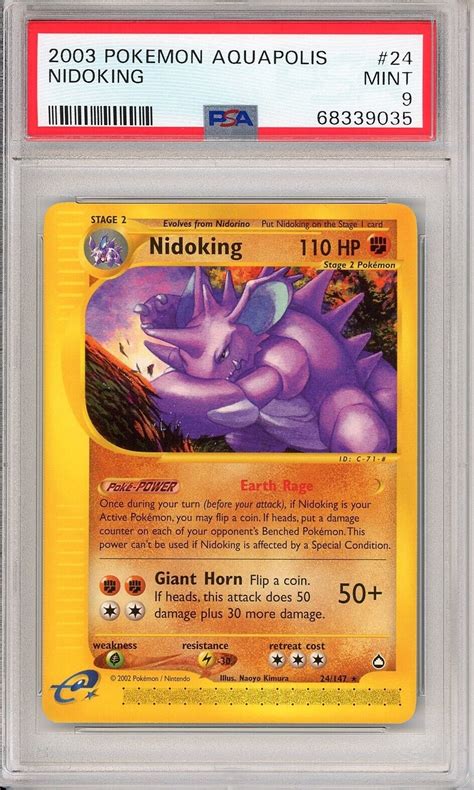 2003 Pokemon Aquapolis Nidoking 24 147 PSA 9 Mint Pokemon EBay