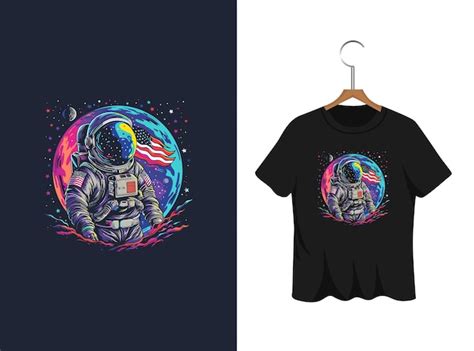 Entwurfsvorlage F R Astronauten T Shirts Premium Vektor