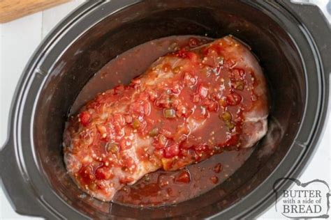 Easy Slow Cooker Sweet Pork Butter With A Side Of Bread