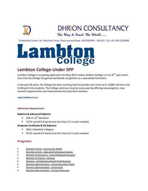 Lambton college | PDF