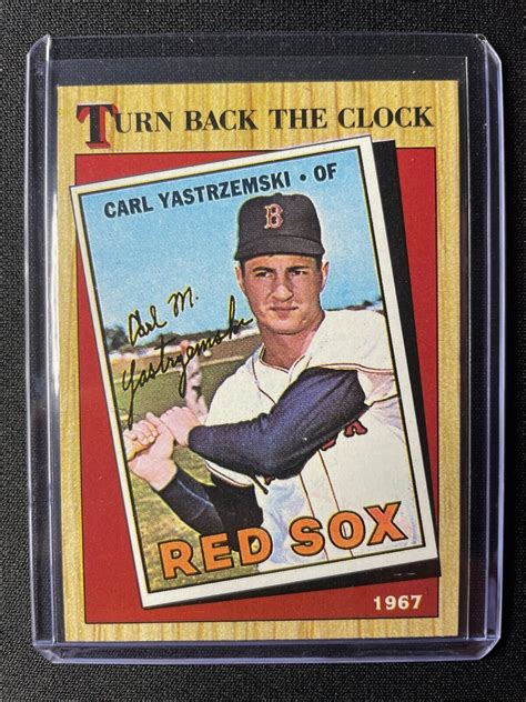 Topps Carl Yastrzemski Turn Back The Clock Red Sox Ebay