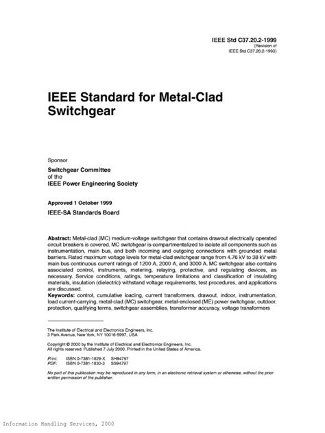 Pdf Ansi Ieee C Metal Clad Switchgear Pdf Dokumen Tips