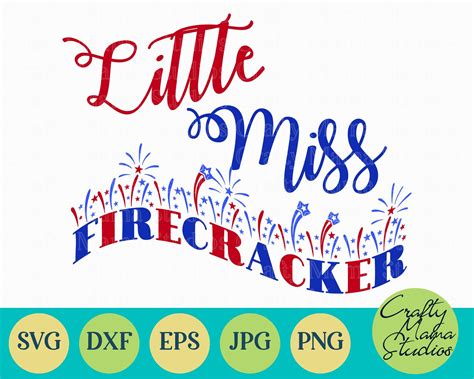 Little Miss Firecracker Svg