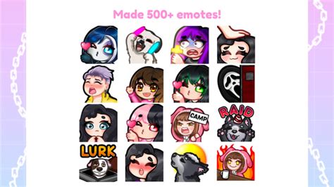 Draw Cute Custom Twitch Emotes Cartoon Chibi Styles By Blondechipmunk