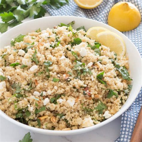 AMAZING Lemon Quinoa Salad With Feta Borrowed Bites