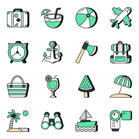 Premium Vector | Pack of Travel Flat Icons