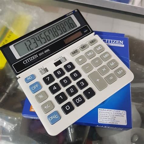 Jual Kalkulator 12 Digit Calculator Citizen SDC 868L Kota Tangerang