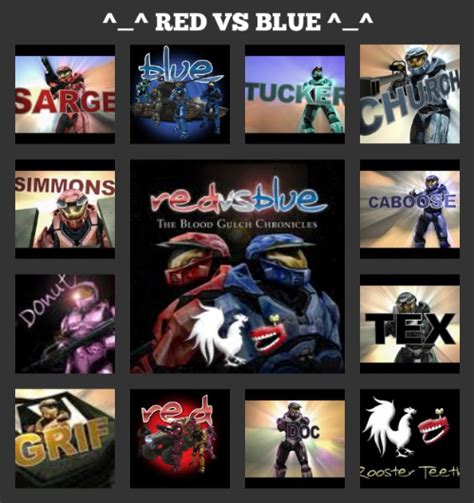 RED VS BLUE CHARACTERS by RandomeGurl on DeviantArt