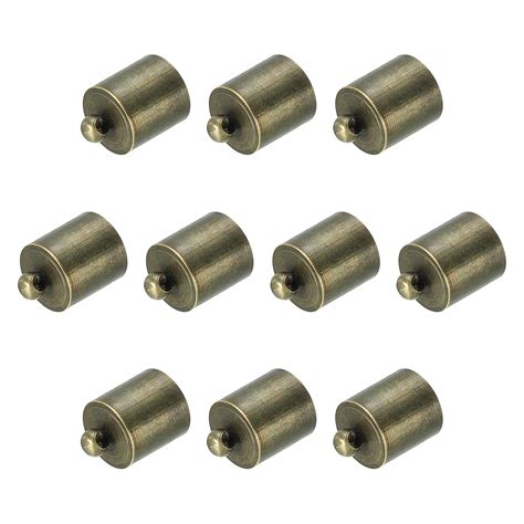 50Pcs Cord End Caps 8 6mm End Cap Barrel Beads Kumihimo End Caps Brass