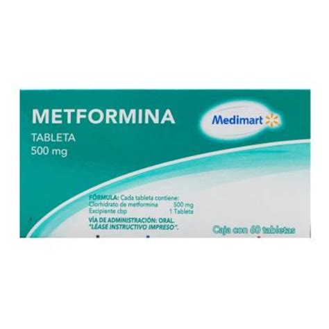 Metformina Medimart 500 Mg 60 Tabletas Walmart