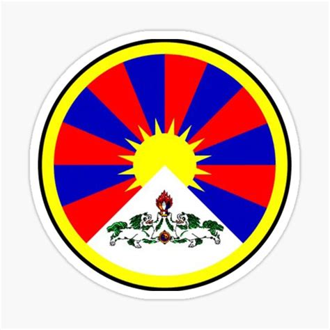 Tibet Flag Sticker For Sale By Louisdrimestein Redbubble