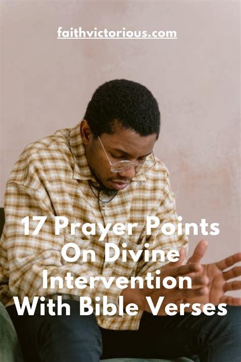 17 Prayer Points On Divine Intervention With Bible Verses Faith