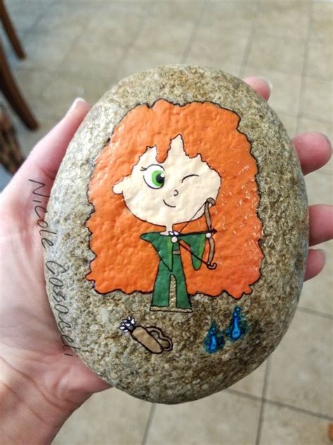 Princess Merida Brave Painted Rock Disney Princess Paintedrocks