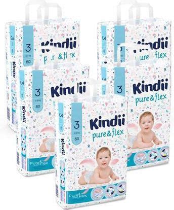 Harper Hygienics Kindii Pure Flex Pieluchy Midi Rozmiar 3 5X60Szt