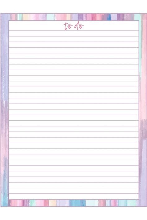 Printable To Do Lists 5 Different Designs In Various Sizes