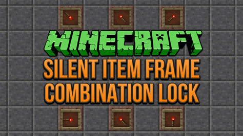 Silent Item Frame Combination Lock Minecraft Tutorial Youtube