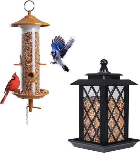 Vivace Bird Feeder For Outdoors Hanging All Metal Bird