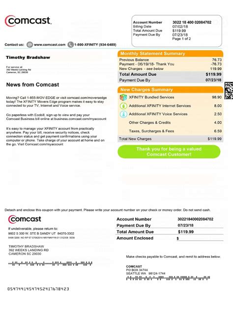 Comcast Bill Pdf