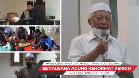 Majlis Kenduri Kesyukuran Doa Selamat And Solat Hajat Perkim Sempena