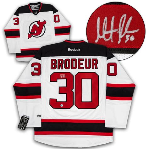 Martin Brodeur New Jersey Devils Autographed Signed White Reebok Premier Hockey Jersey