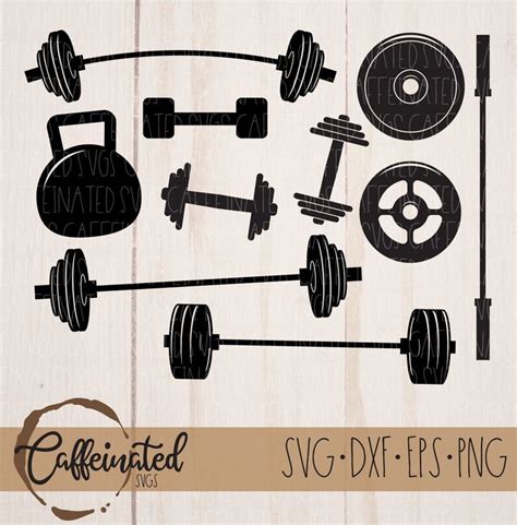 Workout Svg Bundle Barbell Svg Weightlifting Svg Dumbbell Svg Fitness Svg Gym Svg Workout