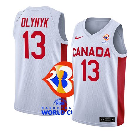 2023 FIBA Basketball World Cup Canada #13 Kelly Olynyk White Home Jersey - CustomNbaJersey