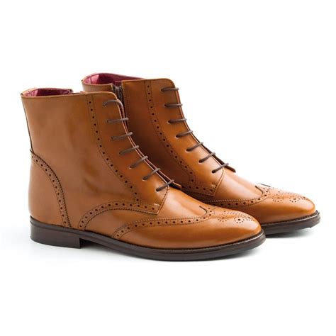 Brown Lace Up Oxford Boot Beatnik Barbara Brown