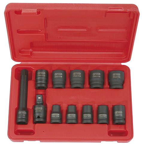 KSTools Coffret 12 douilles à chocs 1 2 515 0112 Outil Maxi Pro