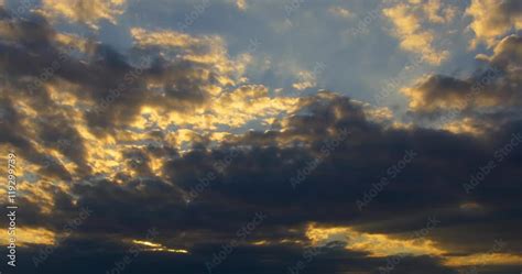 Cloudy Sunset Sky Colors At Dawn Stock Video | Adobe Stock