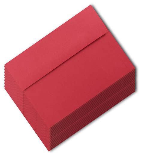 Holiday Red 50 70lb Envelopes for Greeting Cards Enclosures Invitations ...