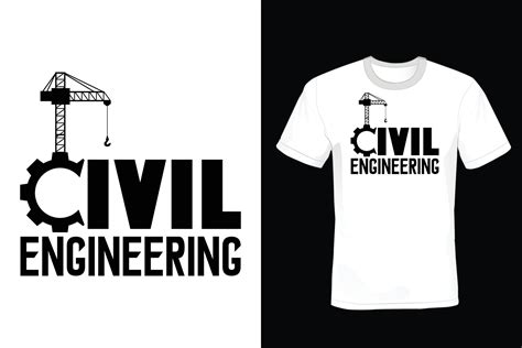 Civil Engineer T Shirt Design Vintage Typography 10771095 Vector Art