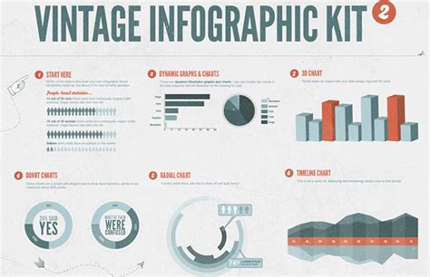 Vintage Infographic Vector Kit — Medialoot