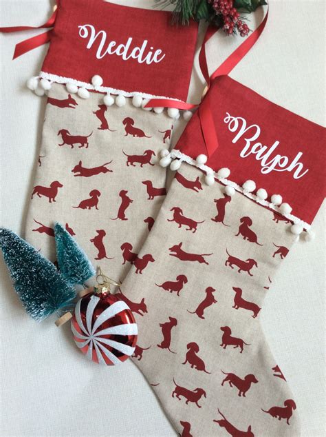 Dachshund Christmas Stocking Sausage Dog Luxury Christmas - Etsy