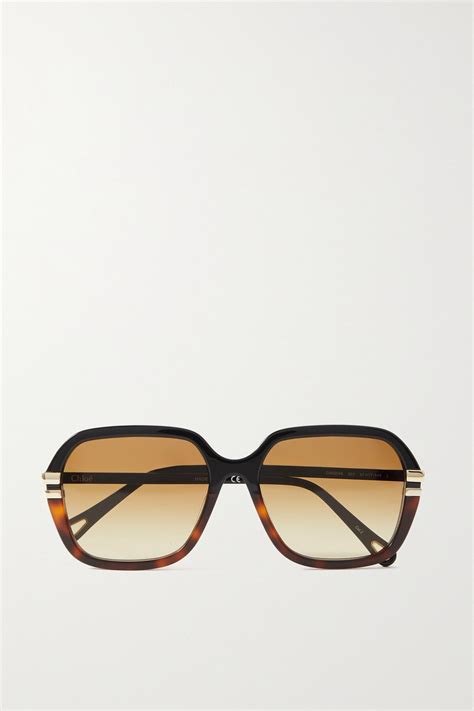 Chloé West Round Frame Tortoiseshell Recycled Acetate Sunglasses Brown Editorialist