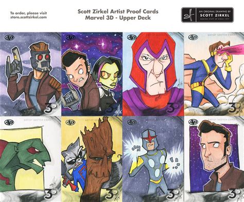 Marvel 3D Artist Proof Sketch Cards By Scottzirkel On DeviantArt