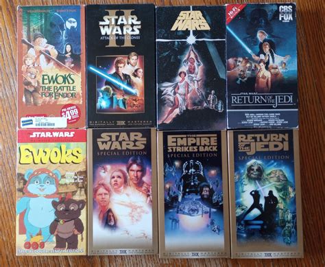 Star Wars & Ewoks VHS Lot 8 Tapes - Etsy