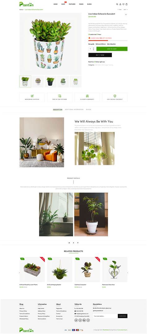 Plantin Gardening Houseplants Shopify Theme