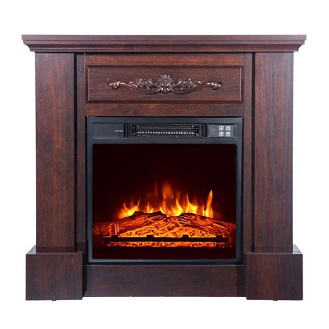 GoDecor Freestanding Wood Electric Fireplace Heater Stove - Walmart.com