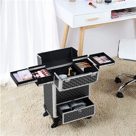 Monkey S Aluminium Kapperskoffer Zwart Beauty Case