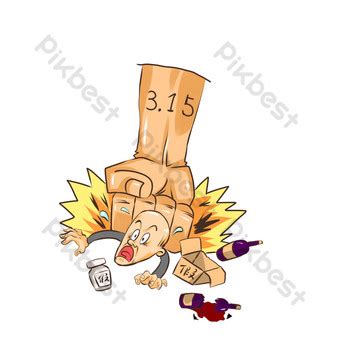 consumer rights cartoon character drawing style vector illustration ...